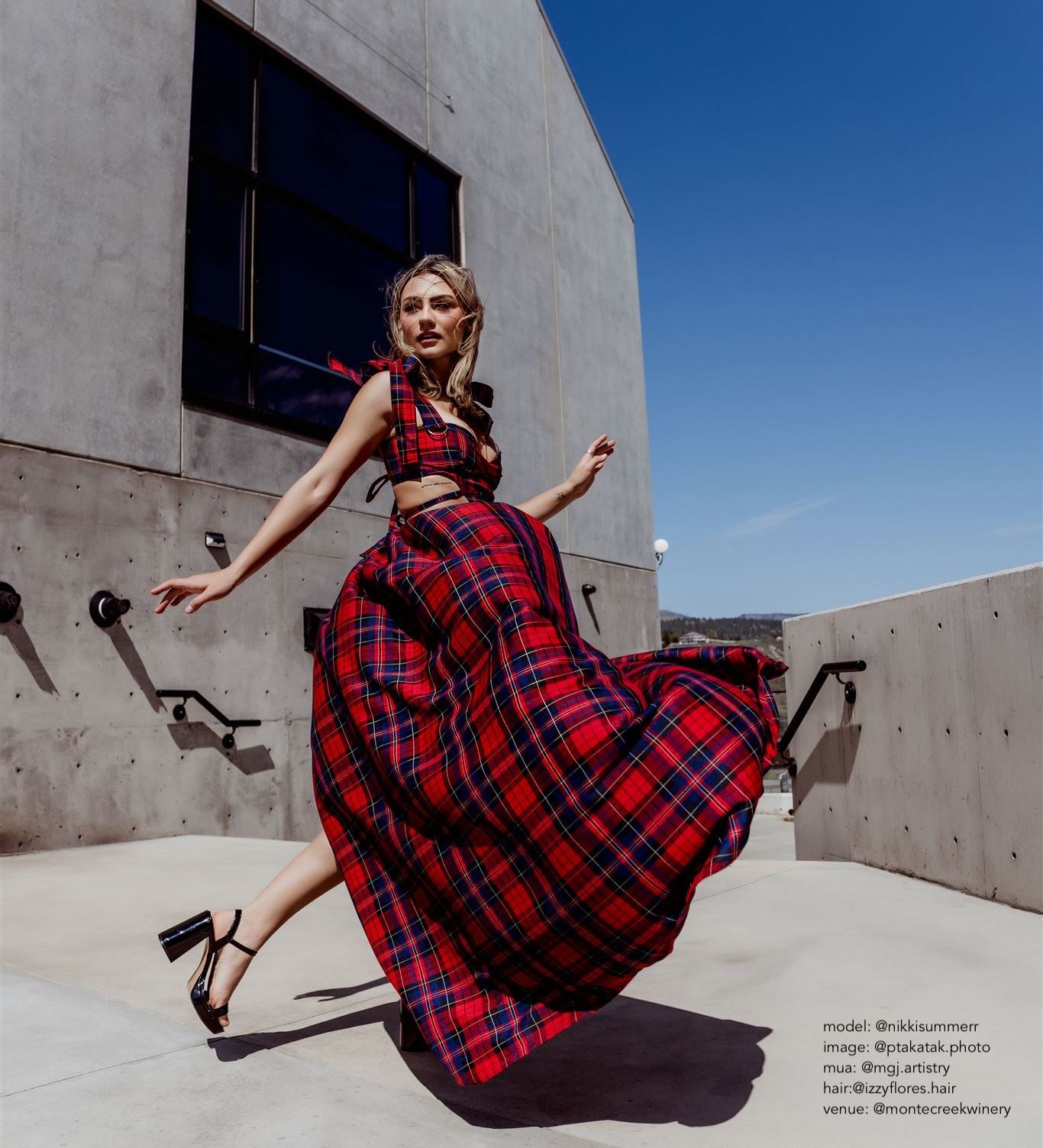 Tartan Plaid Bow Dress
