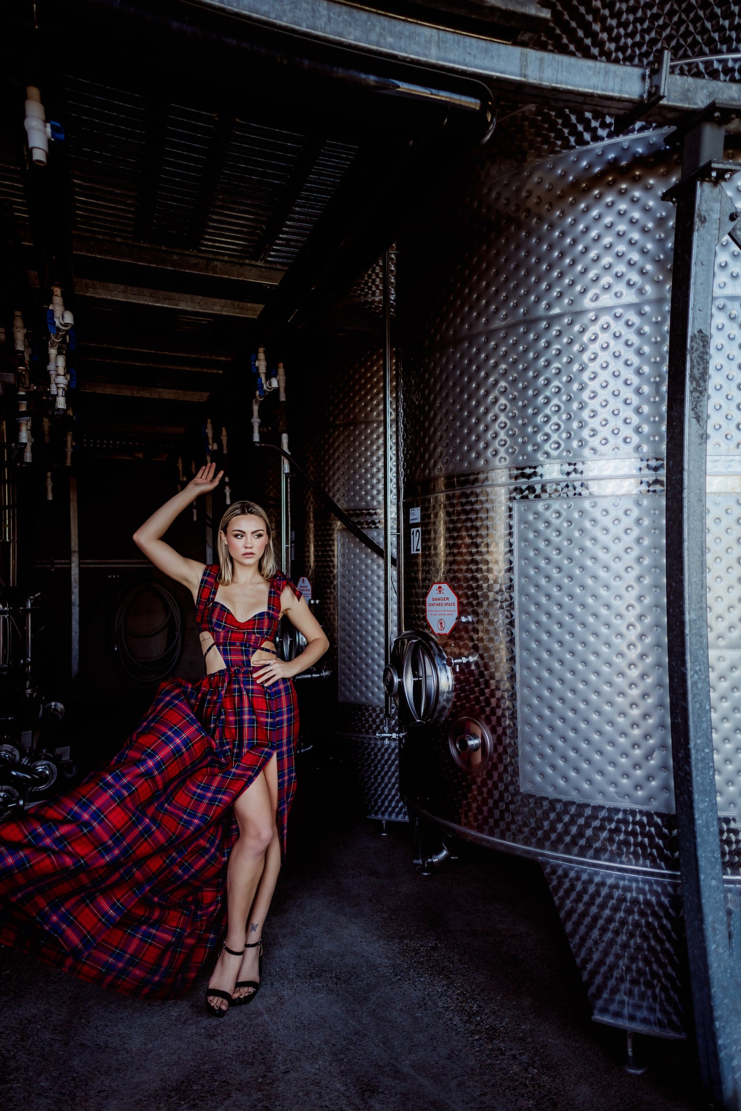 Tartan Plaid Bow Dress