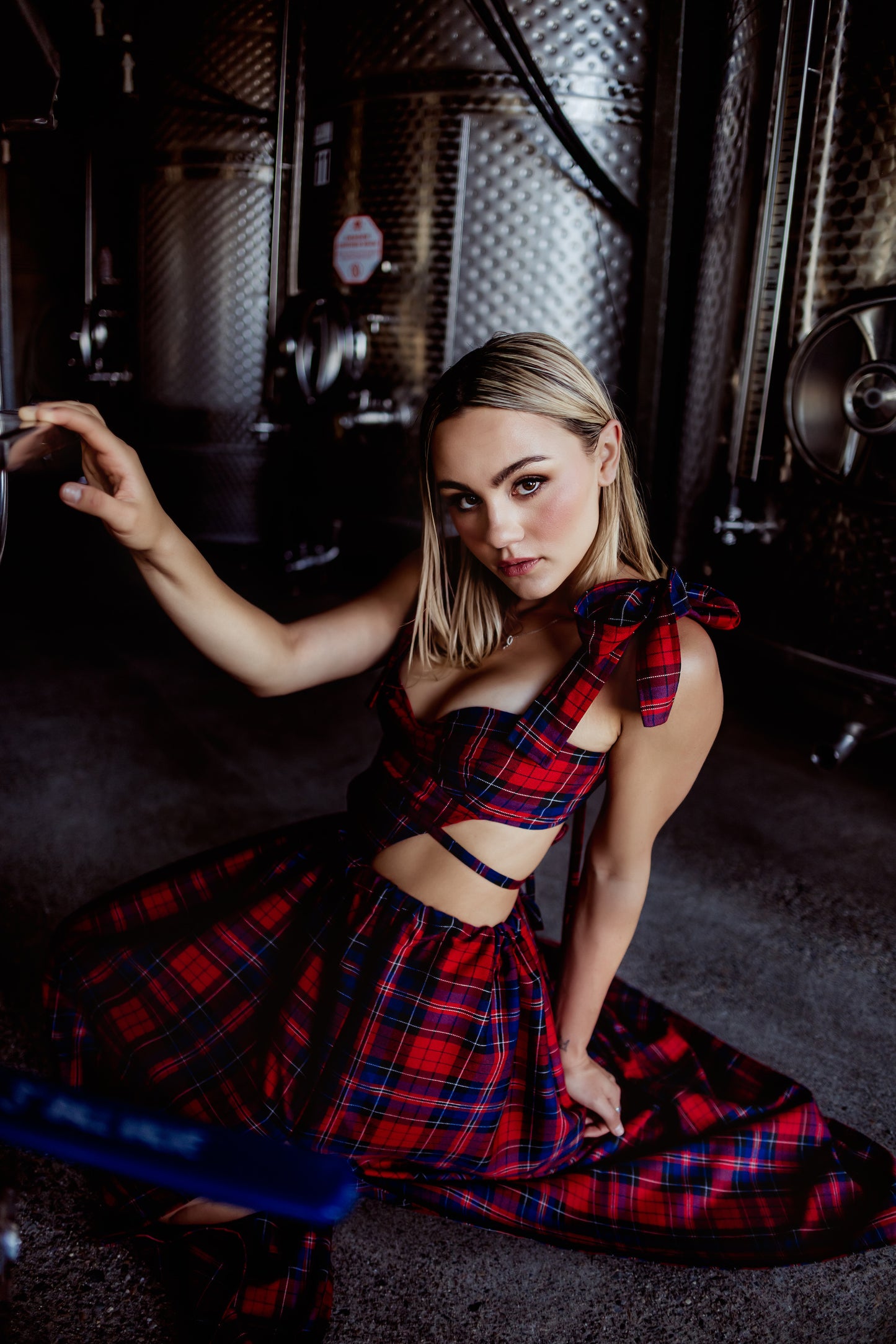 Tartan Plaid Bow Dress