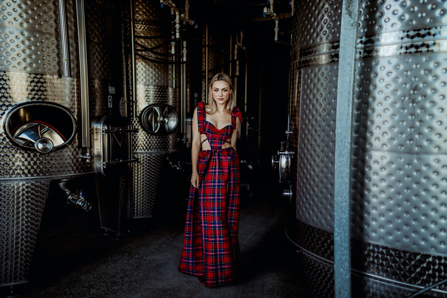 Tartan Plaid Bow Dress