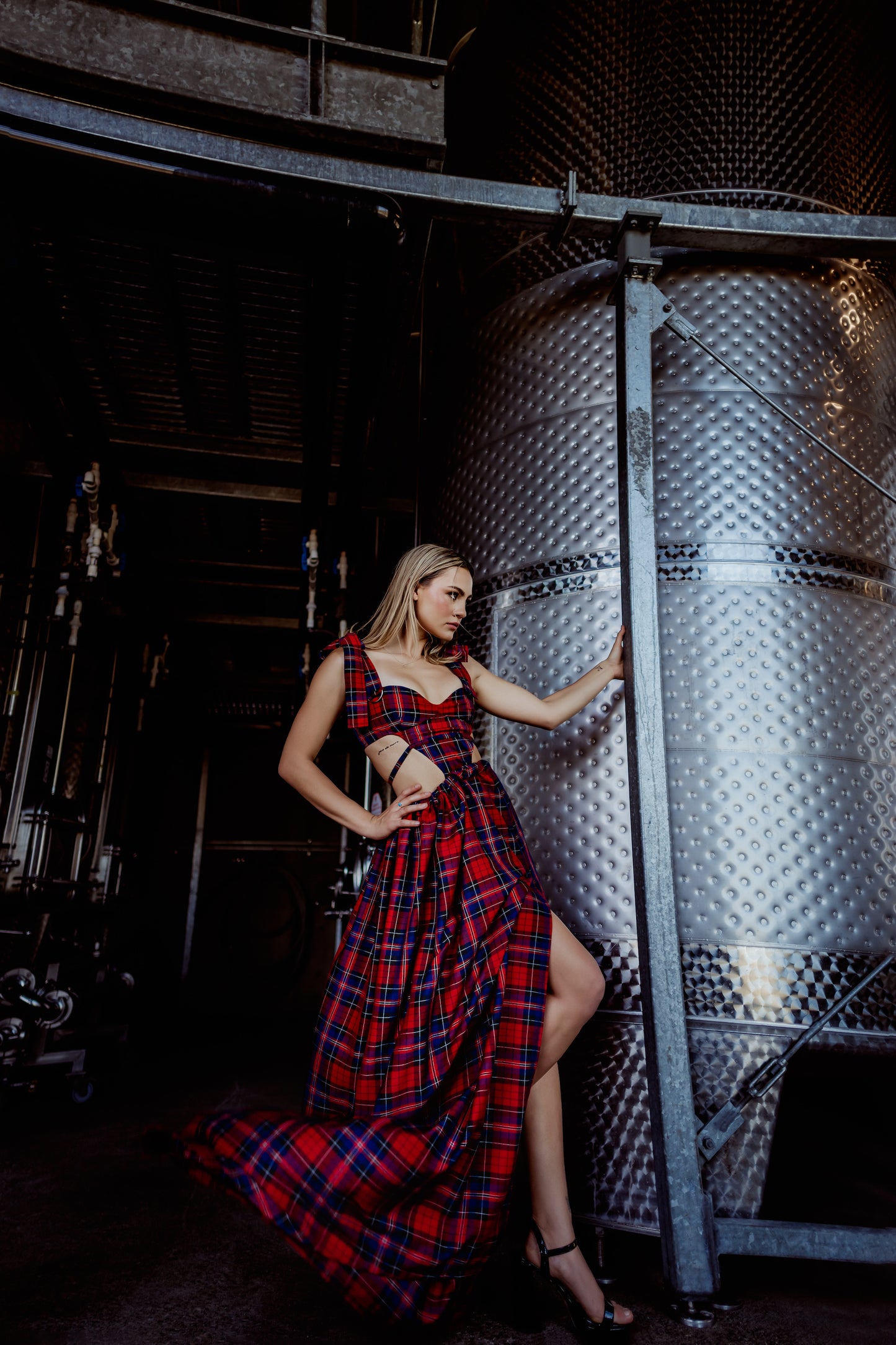 Tartan Plaid Bow Dress