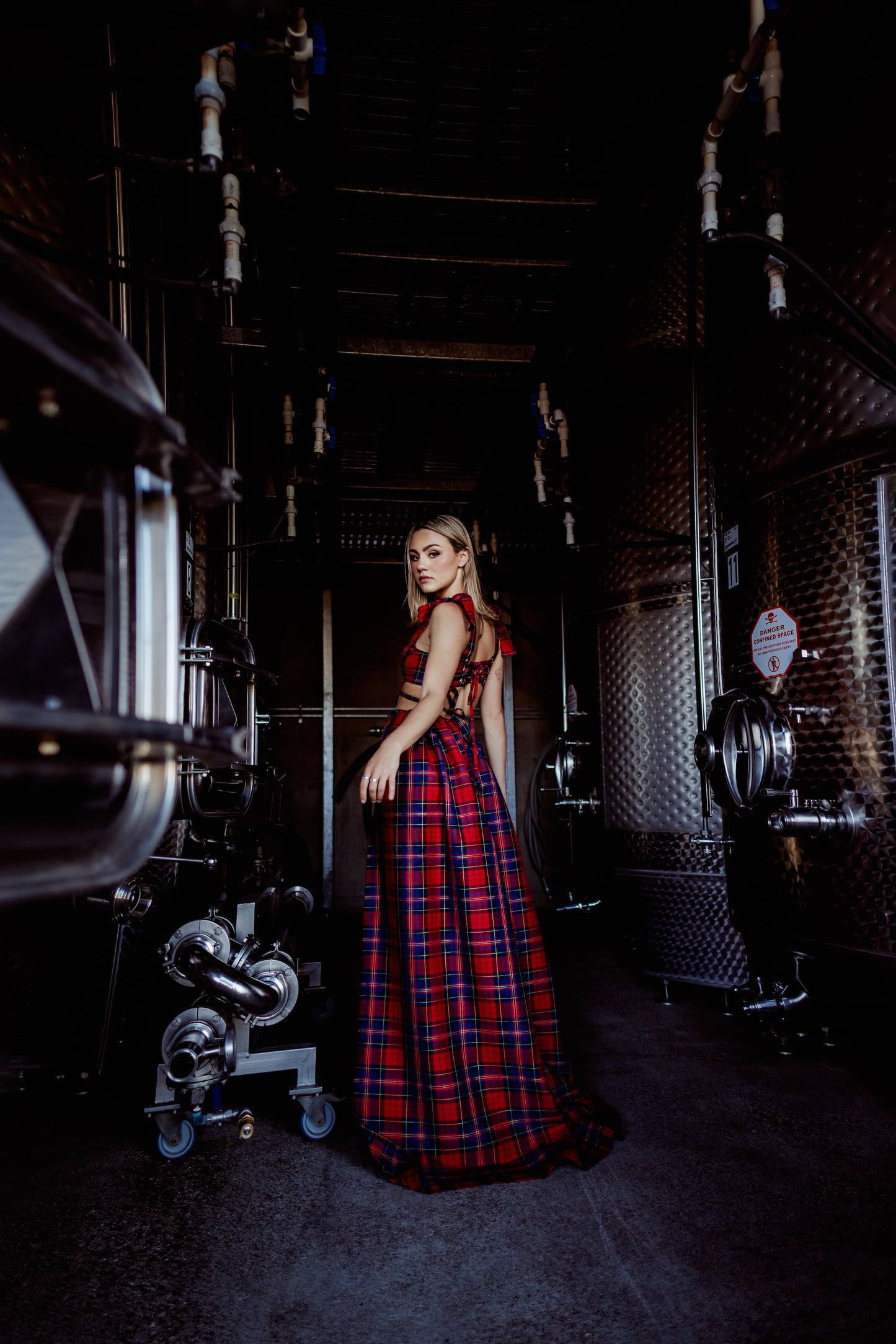 Tartan Plaid Bow Dress