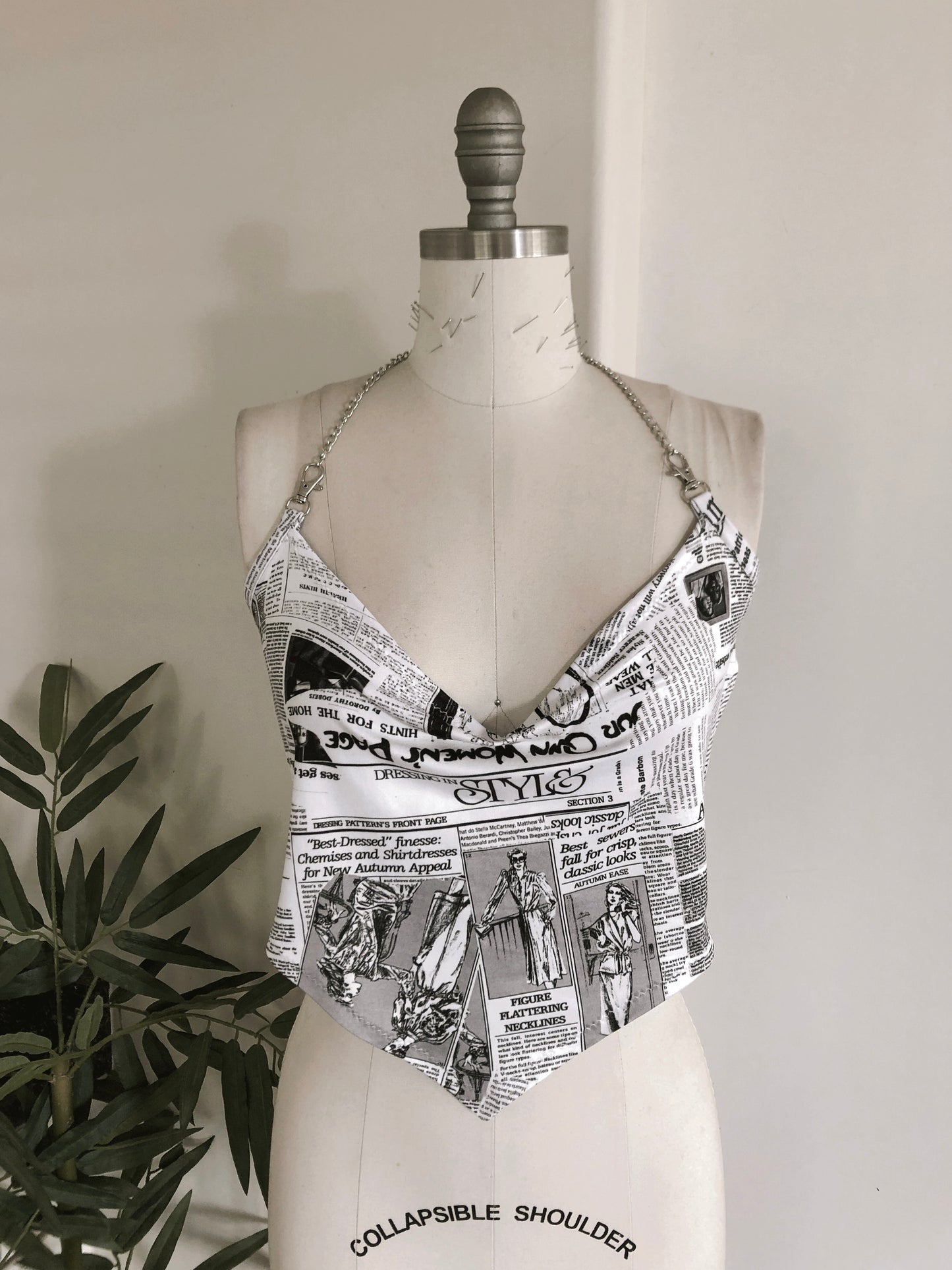 Newspaper + Chain Halter
