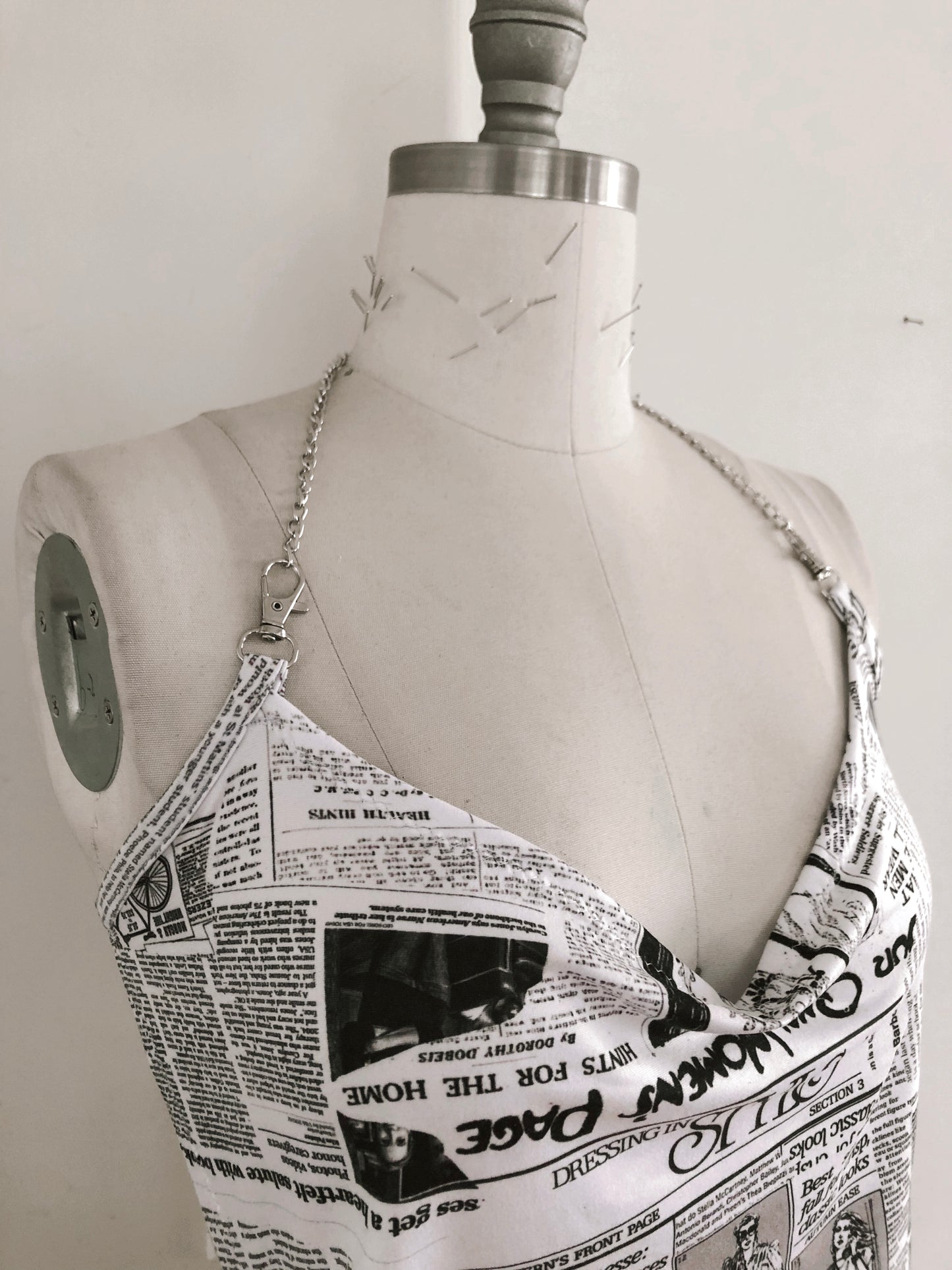Newspaper + Chain Halter
