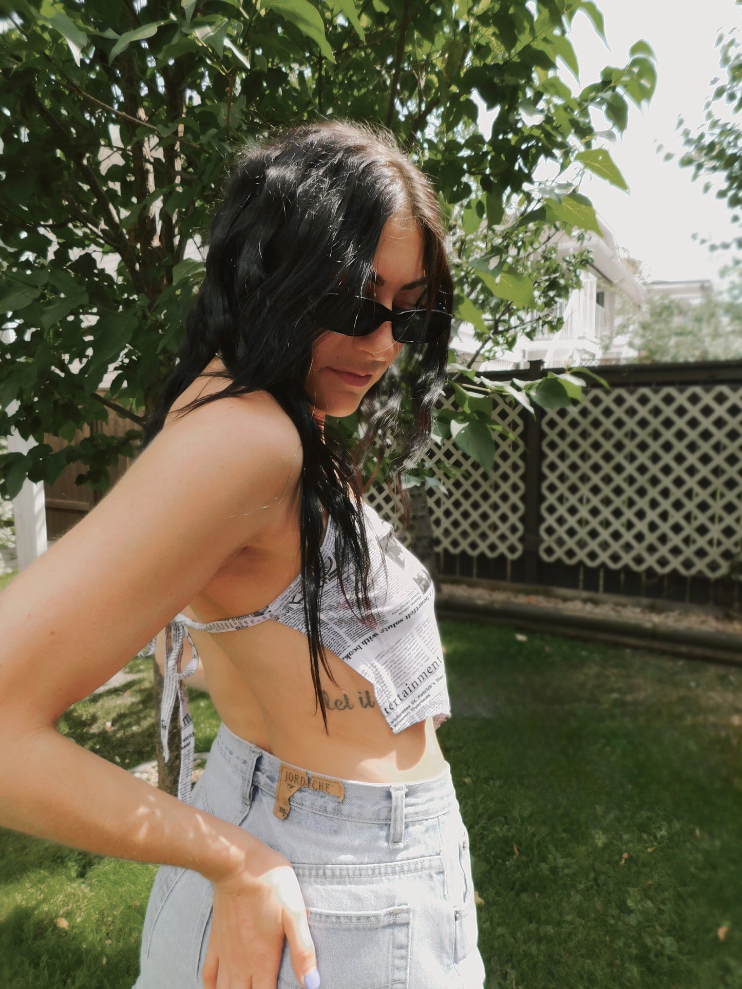Newspaper + Chain Halter
