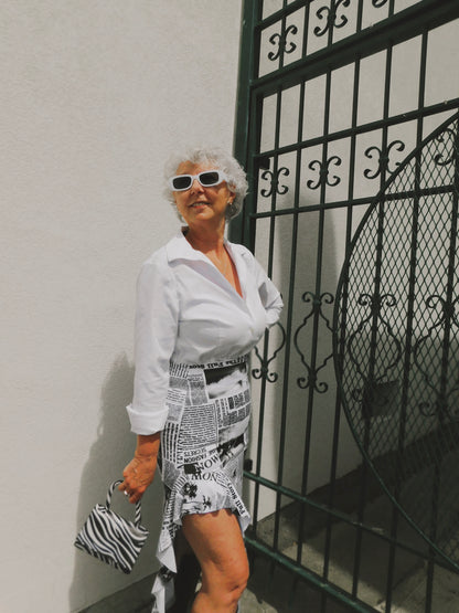 Newspaper Cascade Skirt