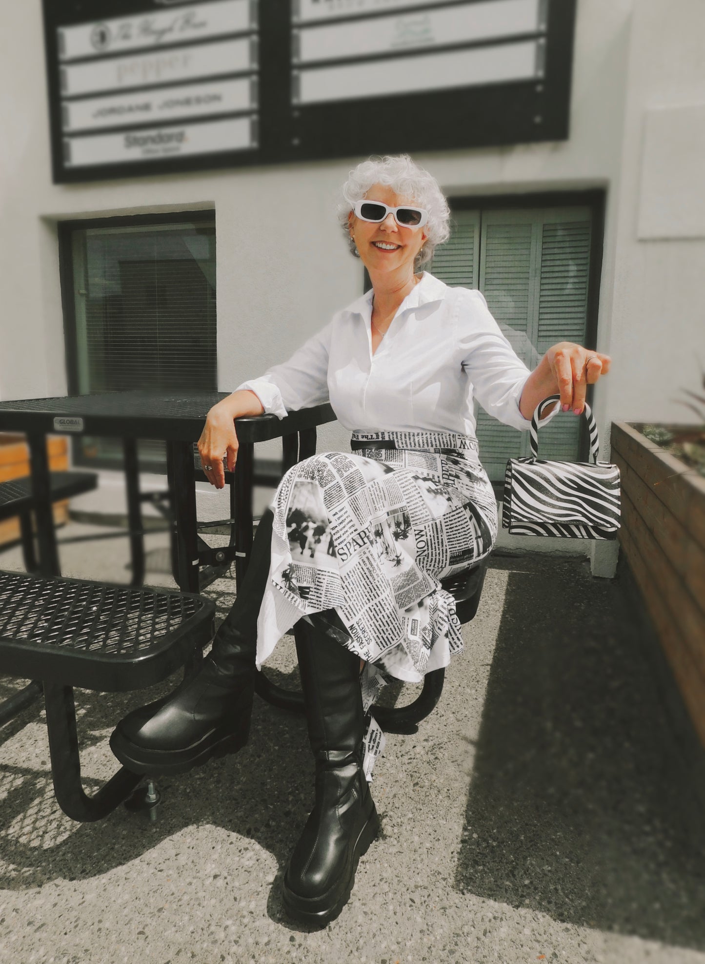 Newspaper Cascade Skirt