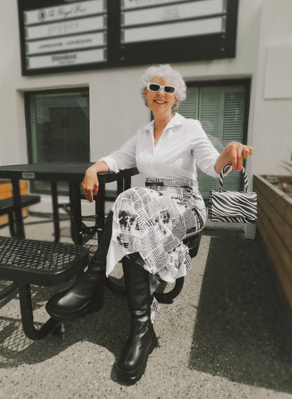 Newspaper Cascade Skirt