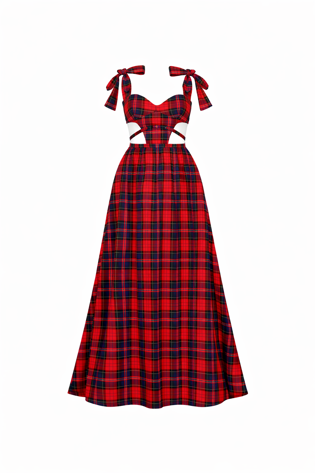 Tartan Plaid Bow Dress  Delayne Dixon