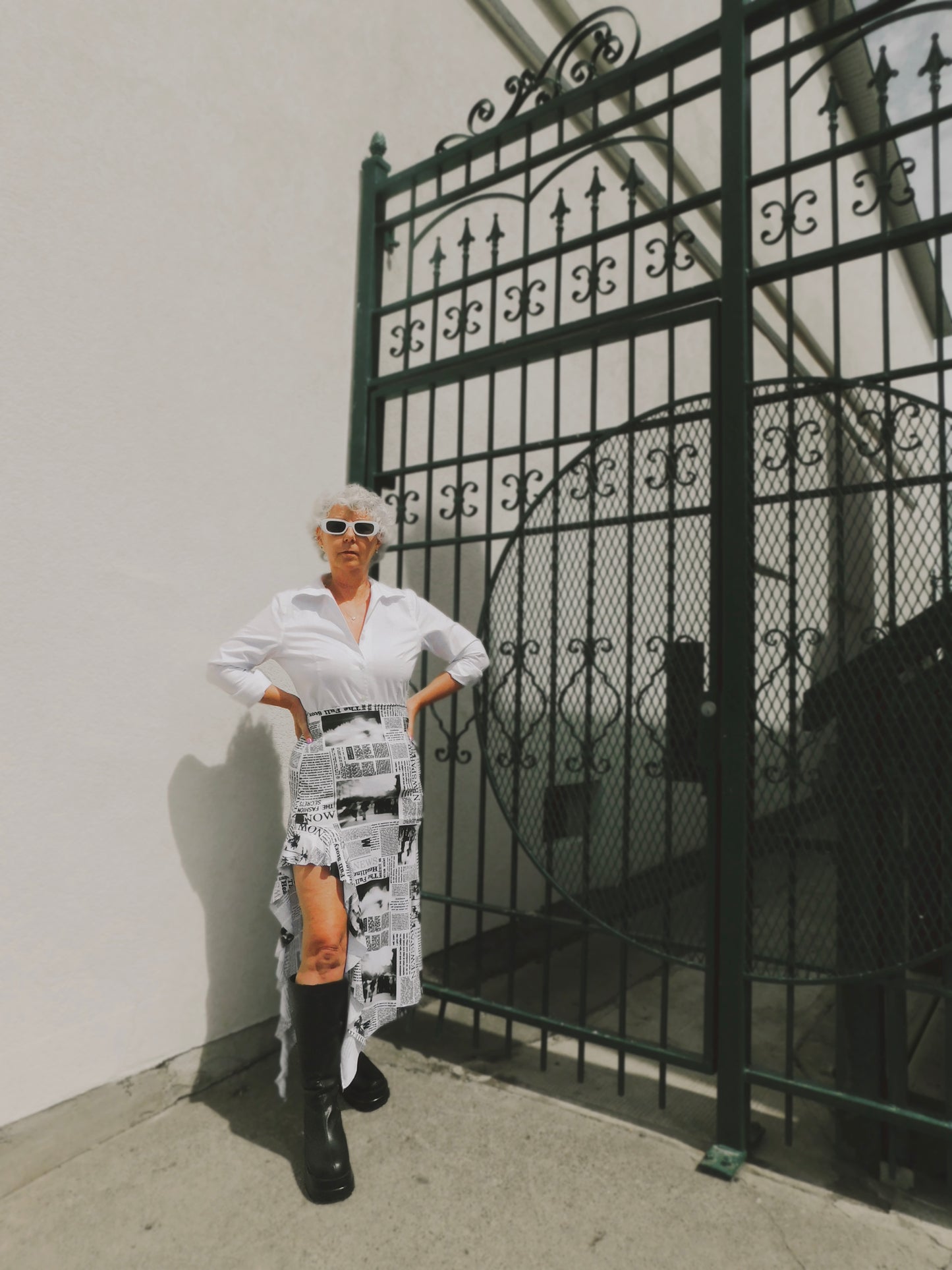 Newspaper Cascade Skirt