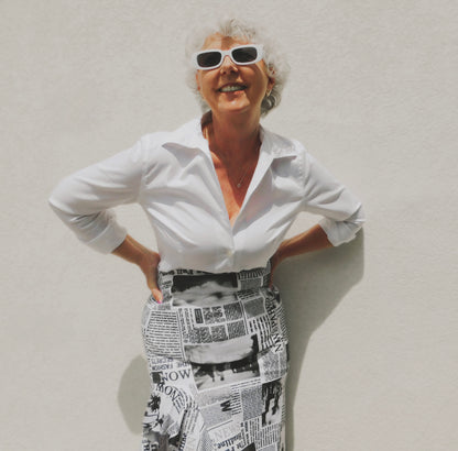 Newspaper Cascade Skirt