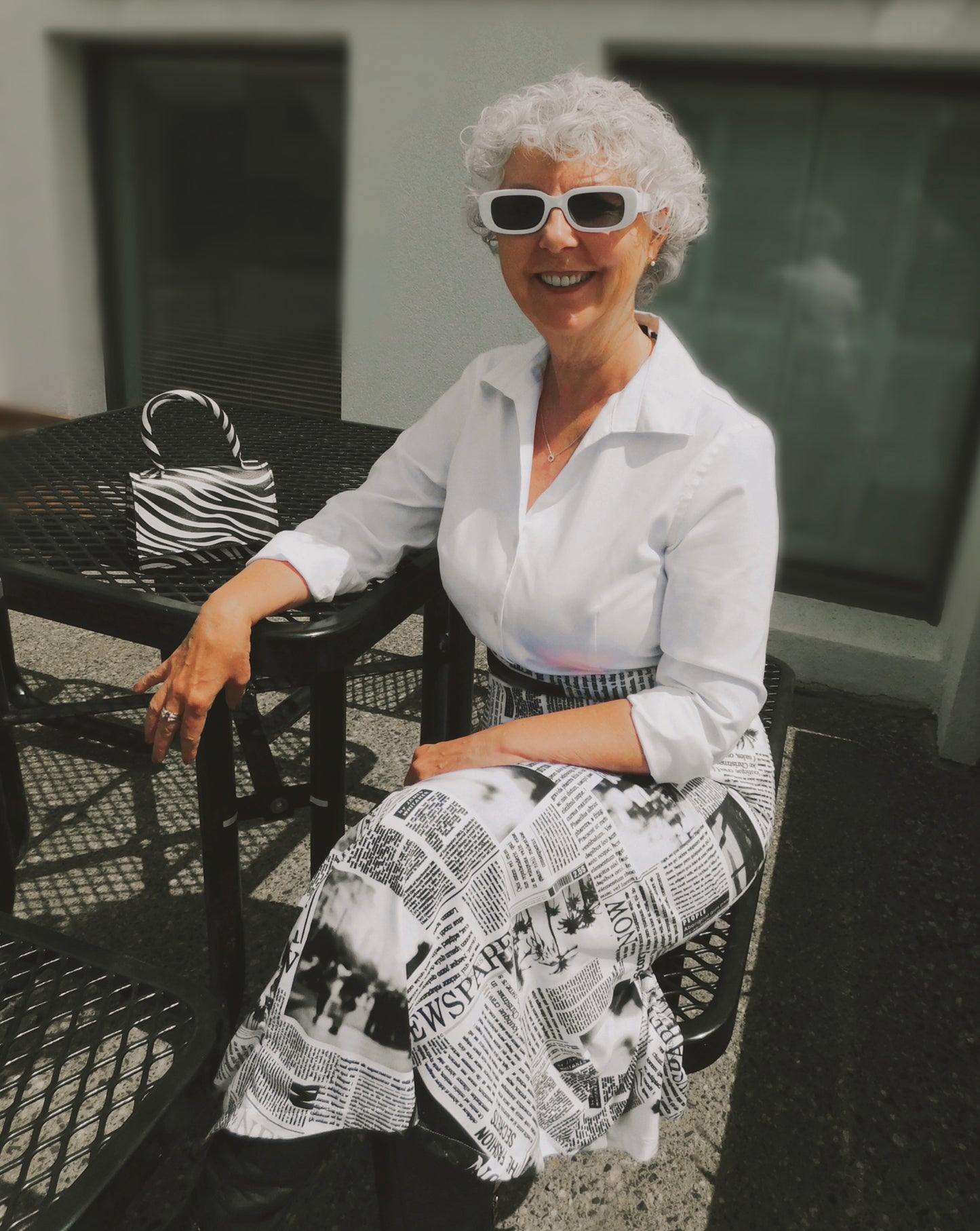Newspaper Cascade Skirt