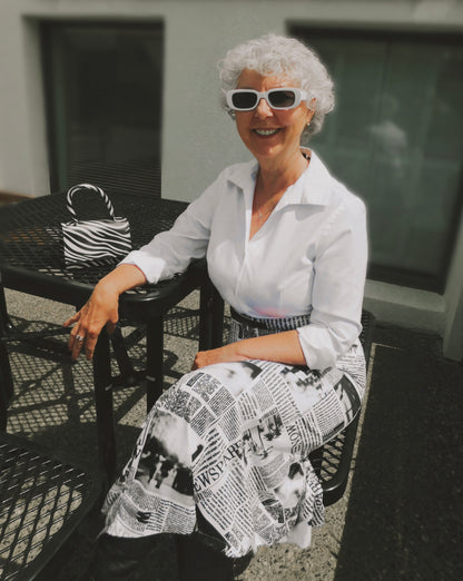 Newspaper Cascade Skirt