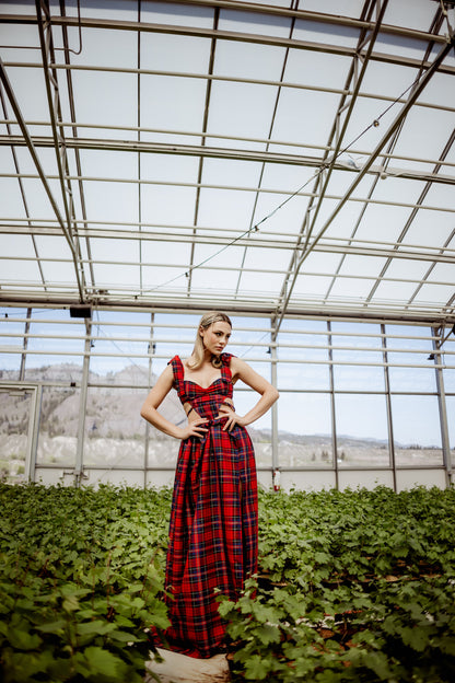 Tartan Plaid Bow Dress