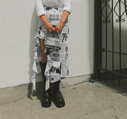 Newspaper Cascade Skirt