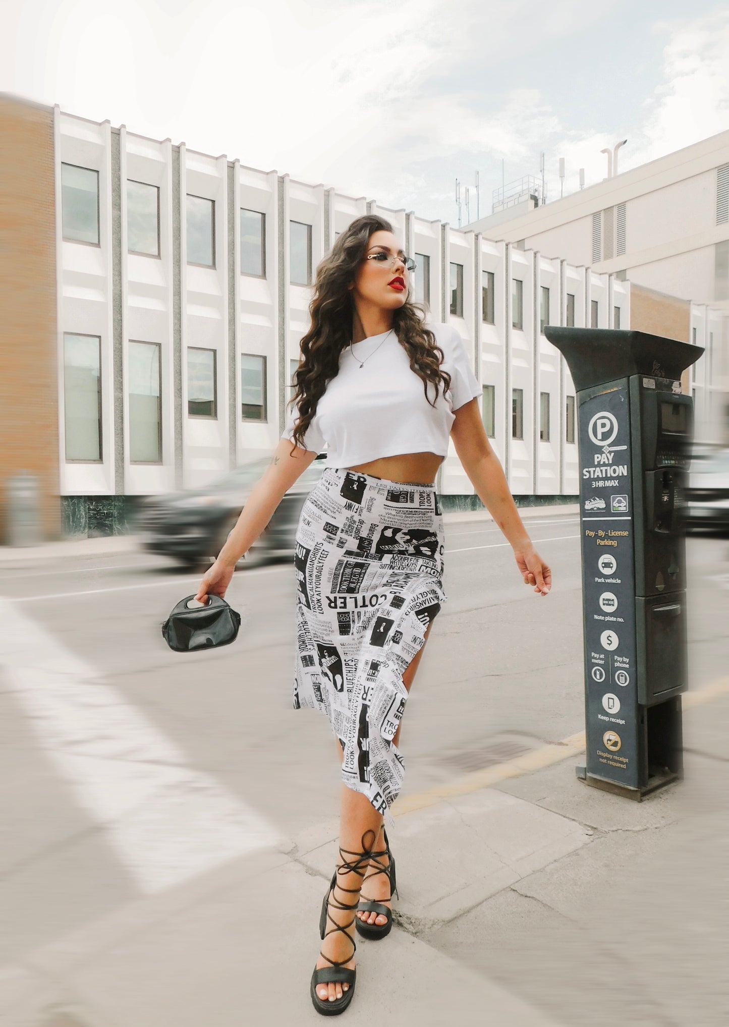 Newspaper Cascade Skirt