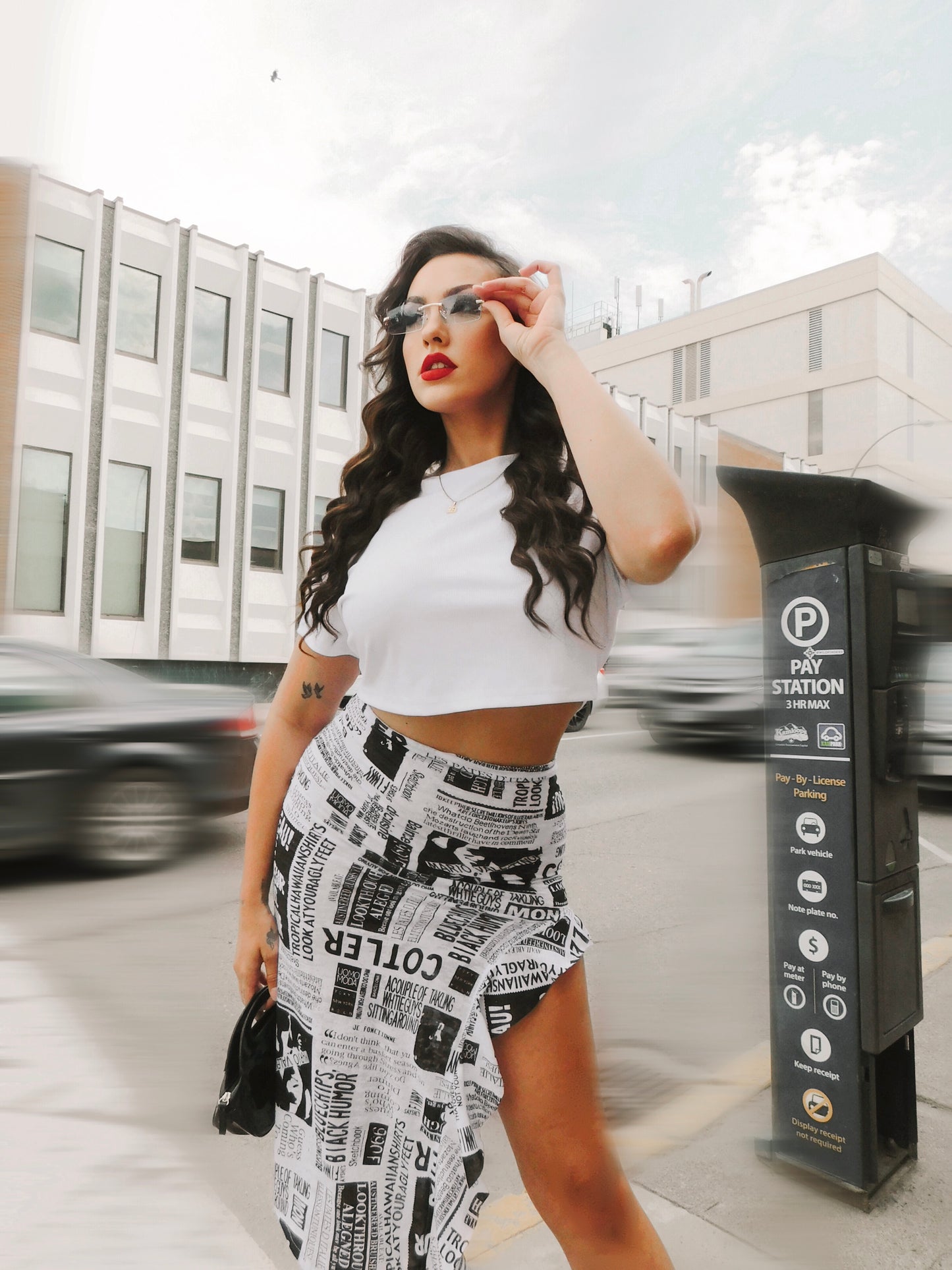 Newspaper Cascade Skirt