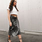 Metallic Midi-Skirt