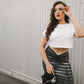 Metallic Midi-Skirt