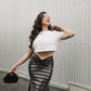 Metallic Midi-Skirt