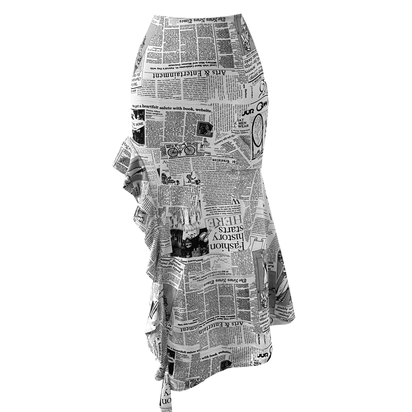 Newspaper Cascade Skirt