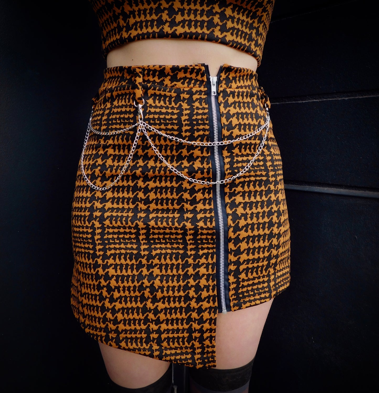 Mustard Houndstooth Set