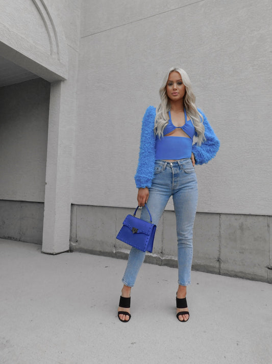 Periwinkle Cut Out Top